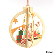 Load image into Gallery viewer, 3Sets/Lot 3D Creative Christmas Wooden Pendants Ornaments For Home Christmas Party Xmas Tree Ornaments Kids Gifts Decorations