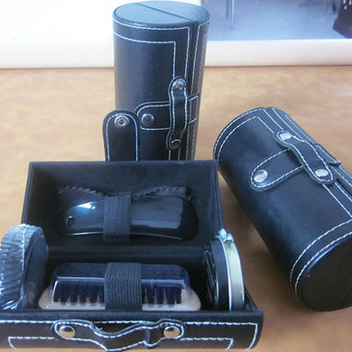 5 Pcs Shoe Shine Polish Brushes Cylinder Box Kit Shoe Care Tool Cleaning Accessories