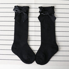 Load image into Gallery viewer, Baby Girls Socks Knee High Princess Socks With Bows Girl Cute Baby Sock Cotton Long Tube Bow Stripes Children Socks 2020