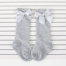 Load image into Gallery viewer, Baby Girls Socks Knee High Princess Socks With Bows Girl Cute Baby Sock Cotton Long Tube Bow Stripes Children Socks 2020