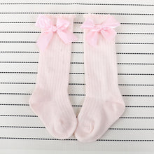 Load image into Gallery viewer, Baby Girls Socks Knee High Princess Socks With Bows Girl Cute Baby Sock Cotton Long Tube Bow Stripes Children Socks 2020