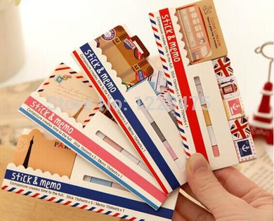 1pcs/lot Vintage London Paris Sticky Note Memo Marker Paper Office School Supplies