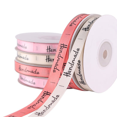 3/8'' (10mm) 25 Yards Handmade Printed Polyester Ribbon For Bow Craft Wedding Party DIY Decoration Gift packaging accessories
