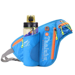 2L Waist Packs Belt Running Bag Gym Women Men 6 inch Mobile Phone Pouch Reflective Cycling Bag Water Bottle Headset Hole XA155WD