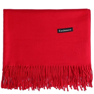 Cashmere Scarf Shawl Solid Basic Autumn Winter Wrap Warm Soft Hijab Women Pashmina
