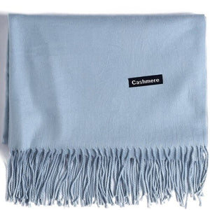 Cashmere Scarf Shawl Solid Basic Autumn Winter Wrap Warm Soft Hijab Women Pashmina