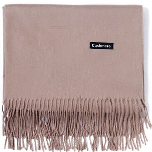 Cashmere Scarf Shawl Solid Basic Autumn Winter Wrap Warm Soft Hijab Women Pashmina