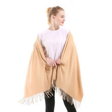 Load image into Gallery viewer, Cashmere Scarf Shawl Solid Basic Autumn Winter Wrap Warm Soft Hijab Women Pashmina