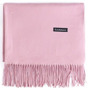 Cashmere Scarf Shawl Solid Basic Autumn Winter Wrap Warm Soft Hijab Women Pashmina