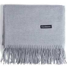 Load image into Gallery viewer, Cashmere Scarf Shawl Solid Basic Autumn Winter Wrap Warm Soft Hijab Women Pashmina