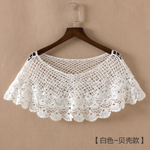 Load image into Gallery viewer, New Fashion Women White Cream Knitted Lace Bolero Outerwear Shawl Wraps