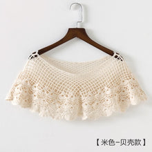 Load image into Gallery viewer, New Fashion Women White Cream Knitted Lace Bolero Outerwear Shawl Wraps