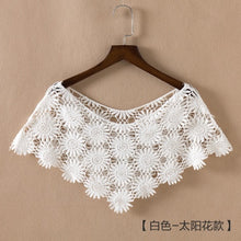 Load image into Gallery viewer, New Fashion Women White Cream Knitted Lace Bolero Outerwear Shawl Wraps