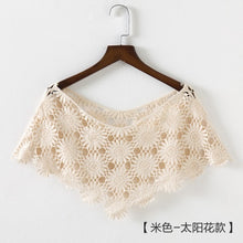 Load image into Gallery viewer, New Fashion Women White Cream Knitted Lace Bolero Outerwear Shawl Wraps