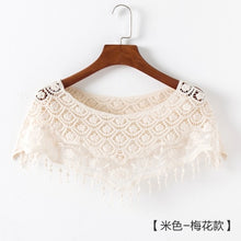 Load image into Gallery viewer, New Fashion Women White Cream Knitted Lace Bolero Outerwear Shawl Wraps