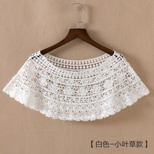 Load image into Gallery viewer, New Fashion Women White Cream Knitted Lace Bolero Outerwear Shawl Wraps