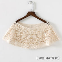 Load image into Gallery viewer, New Fashion Women White Cream Knitted Lace Bolero Outerwear Shawl Wraps