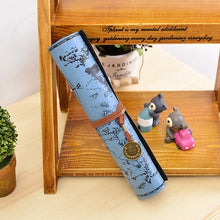 Load image into Gallery viewer, (FR) New Treasure Map Leather PU Retro Pencil bag Cosmetic Bag Roll Pen Bag For Student Gifts Stationery Brush Makeup Supplies